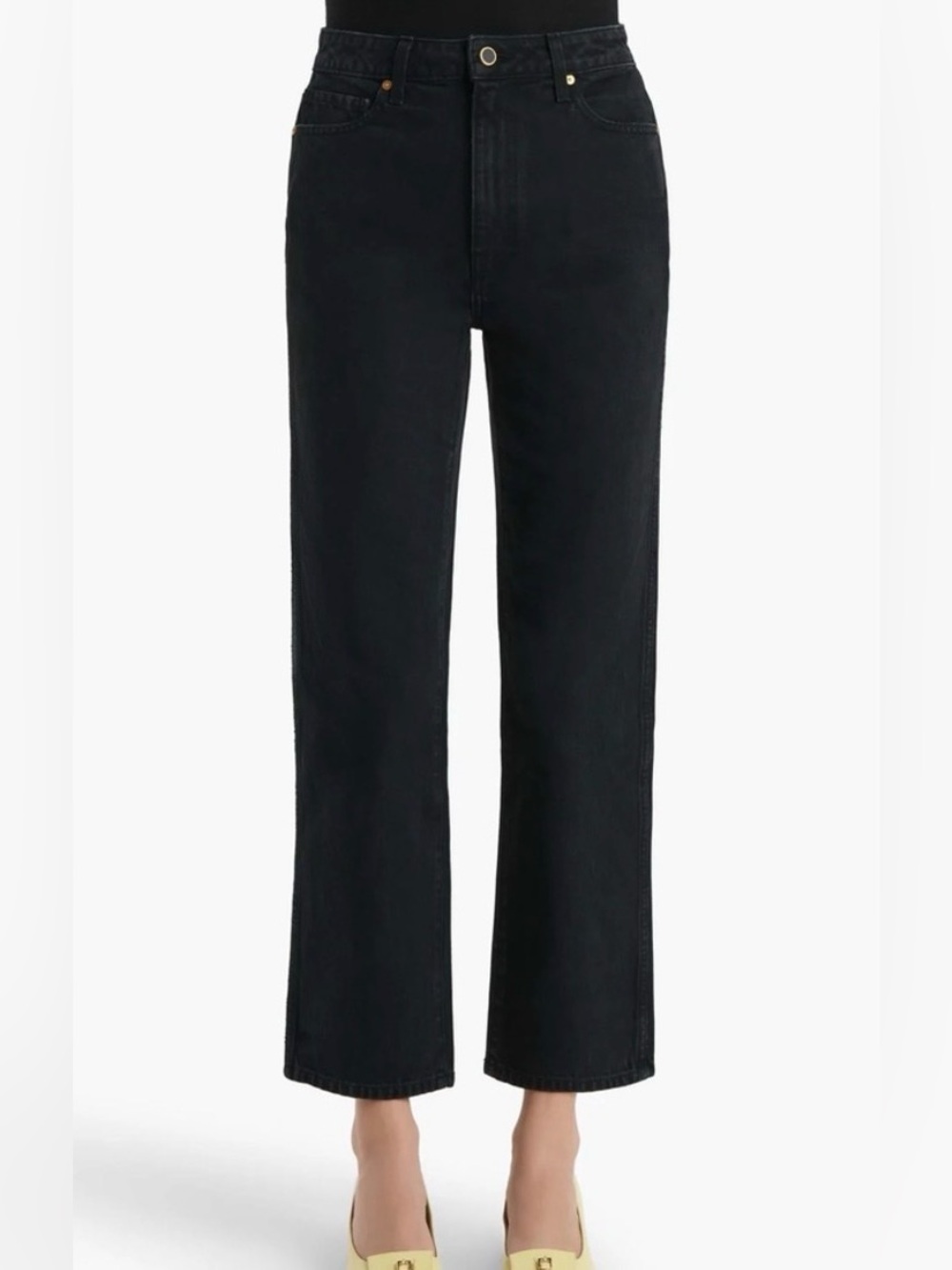 Khaite Abigail Straight Leg Black Jeans Size 26